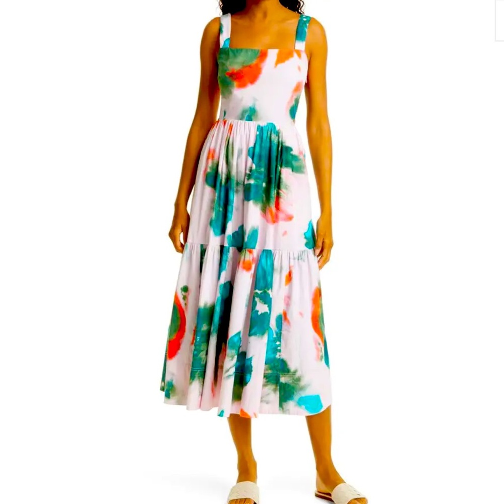 Tanya Taylor Gia Sleeveless Midi Dress - Tie Dye Hyacinth
Multi size 4